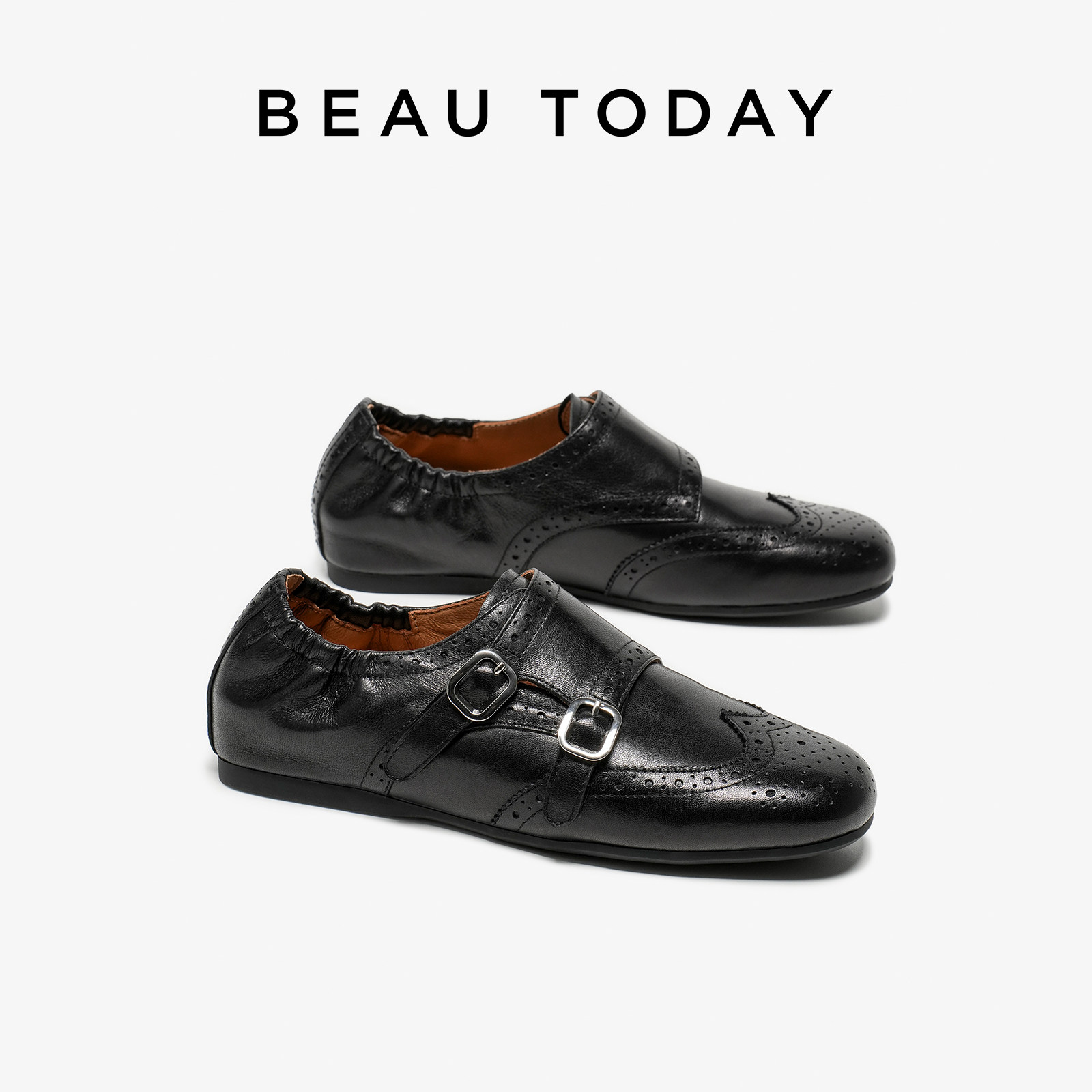 BeauToday乐福鞋女2026新款春英伦风小皮鞋老钱风孟克鞋布洛克鞋,淘宝优惠券,粉丝福利购,淘宝优惠卷