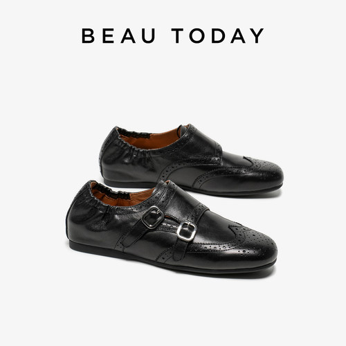 【Beautoday专场】牛津乐章乐福鞋女款2026老钱风孟克鞋布洛克鞋 - 图2