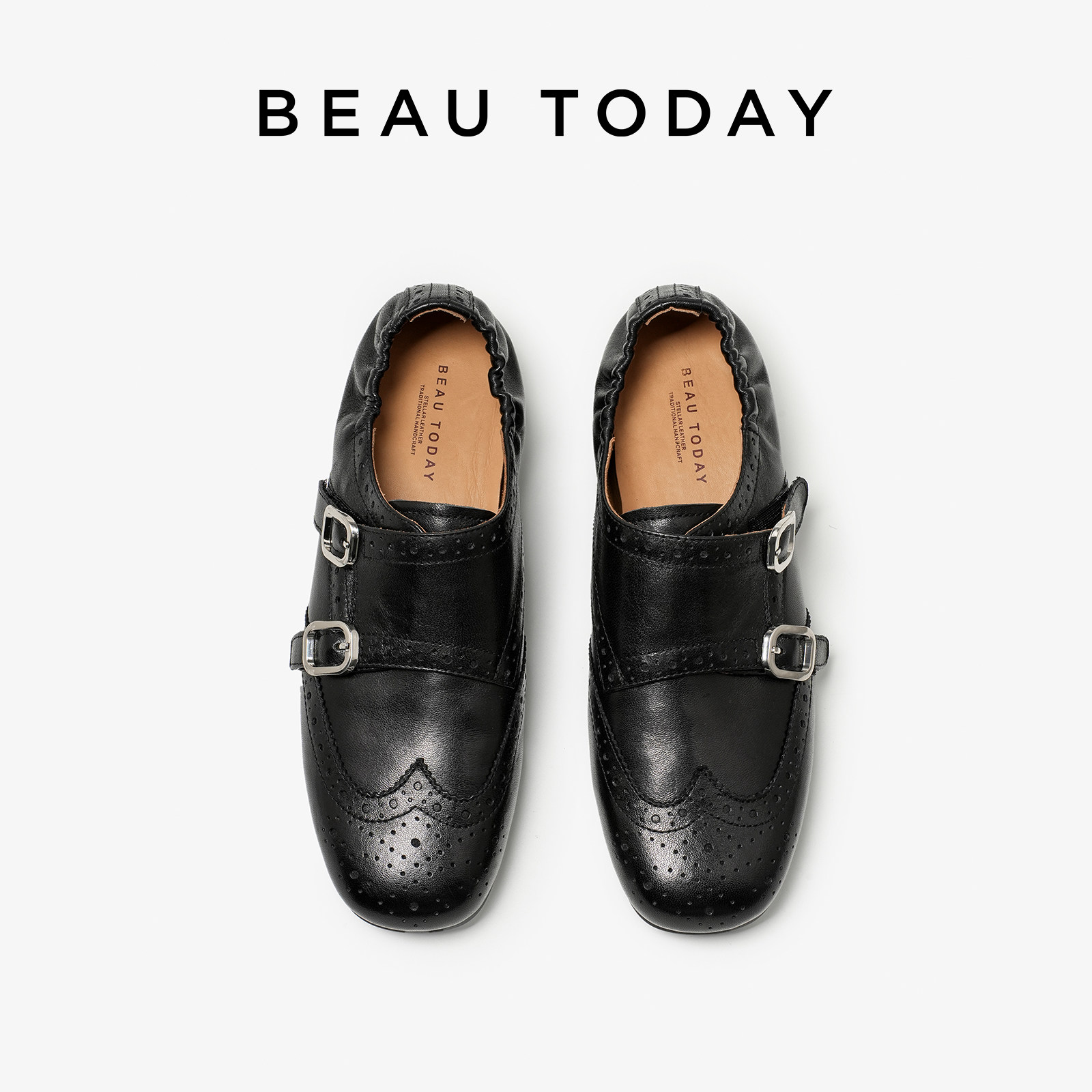 BeauToday乐福鞋女2026新款春英伦风小皮鞋老钱风孟克鞋布洛克鞋,淘宝优惠券,粉丝福利购,淘宝优惠卷