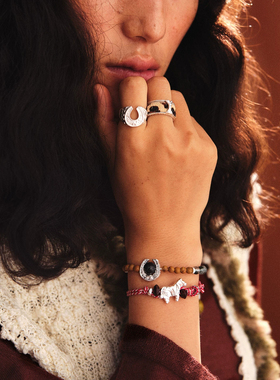 斑马刺绣双层手链2026新款