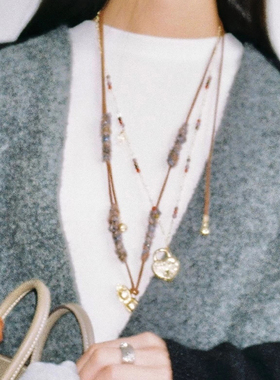 豌豆麂皮项链2026新款百搭