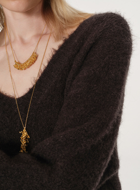 DACCORD烟花拼接高级感金属项链