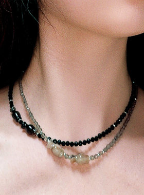 QURIOUSTONE 26春夏新款花瓶红玛瑙项链高级感串珠锁骨链M星店