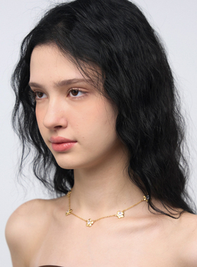 Blingkolio不另可 25新款钩针小花项链百搭锁骨链M星店