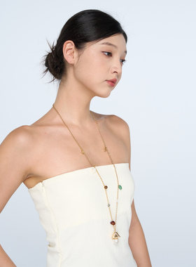 Blingkolio不另可 25新款天然石串珠台灯吊坠毛衣链百搭项链M星店