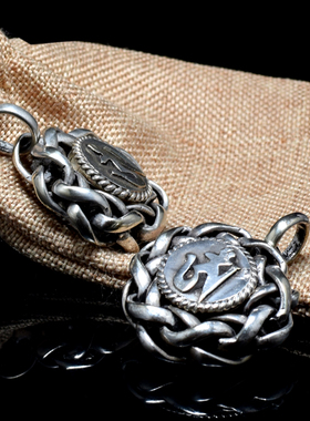 藏饰吊坠藏文图案复古项坠