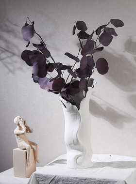 创意陶瓷花瓶样板房酒店大堂家居饰品摆件干花插花花器高级感装饰