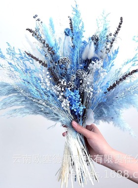 亚马逊热销小芦苇干花花束婚庆北欧风摆件小家居摆设花束橱窗道具