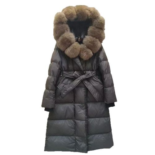 创木芸云朵漫步90绒长105cm以上长狐狸毛领羽绒服2025新时尚修身 - 图3