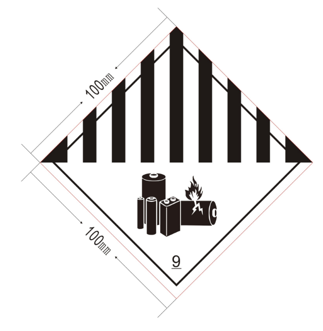 锂金属离子电池标签货代货机航空运警示危贴纸UN3481/80/3090/91 - 图3