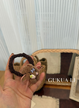 GUKUALI可爱小熊肠圈发饰
