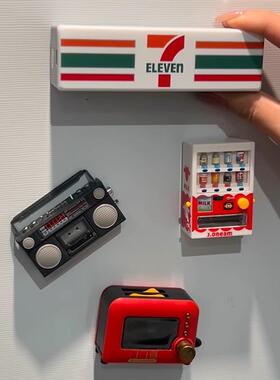 便利店冰箱贴创意灯牌展示牌可磁吸罗森711全家灯箱模型发光咖啡