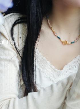 原创设计新中式天然水晶项链