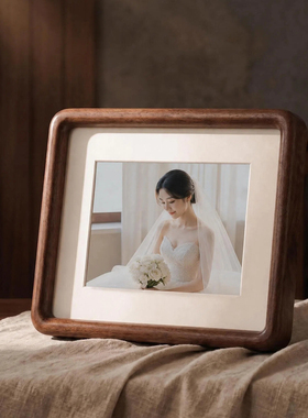 高级婚纱照实木相框摆台新房装饰