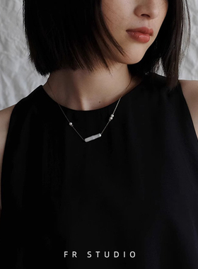 巴洛克炫彩长条珍珠项链