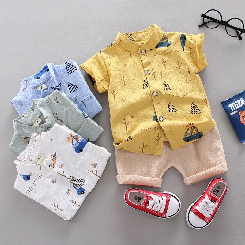 Boy's summer wear suit clothes- cartoon cute children wear-图0