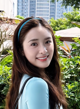 沈月同款超美显白蓝色发箍女2026新款春夏日常外戴气质简约细头箍