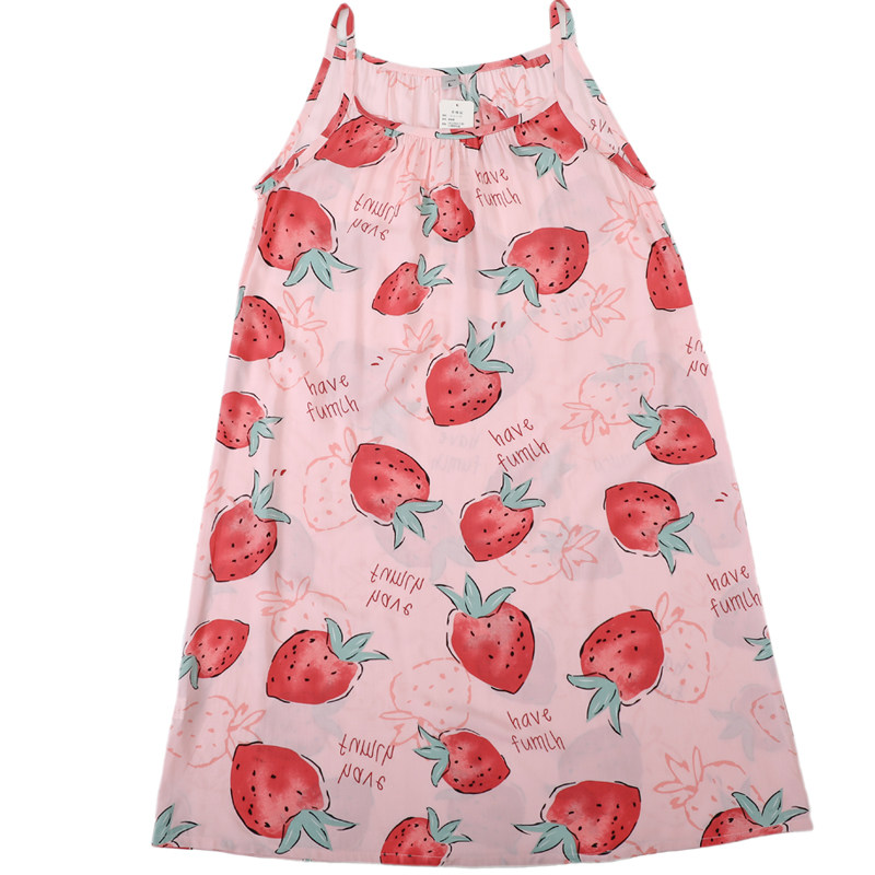 夏少女性感连衣睡裙吊带无袖背心裙 花丛小妖睡裙