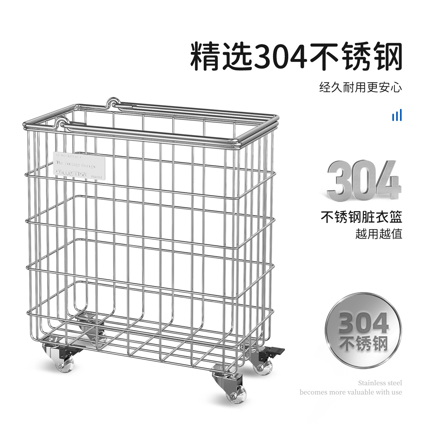 不锈钢壁挂式脏衣篮免打孔家用大容量脏衣服收纳筐浴室落地脏衣篓,淘宝优惠券,粉丝福利购,淘宝优惠卷