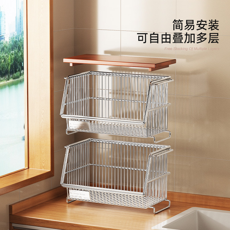 厨房蔬菜置物架多功能可移动放菜架落地多层家用水果菜篮子收纳筐,淘宝优惠券,粉丝福利购,淘宝优惠卷