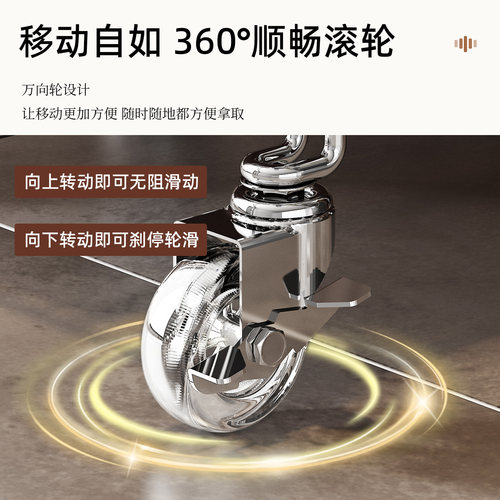 中古风脏衣篓家用浴室柜下置物架洗衣篮卧室衣服收纳筐卫生间推车 - 图3