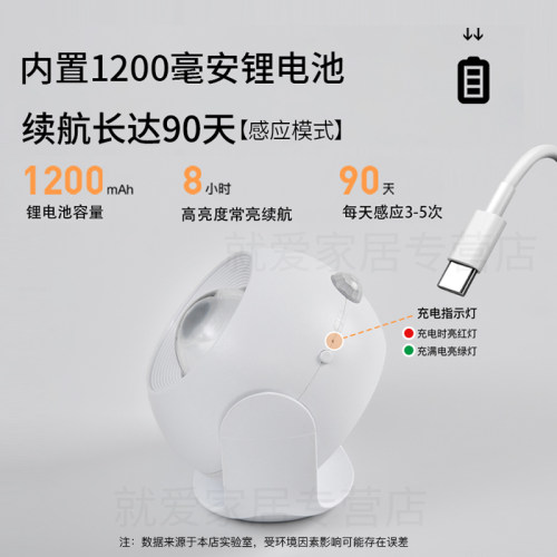 充电款射灯免接线布线免打孔家用led灯无线背景墙感应灯聚光壁灯 - 图2