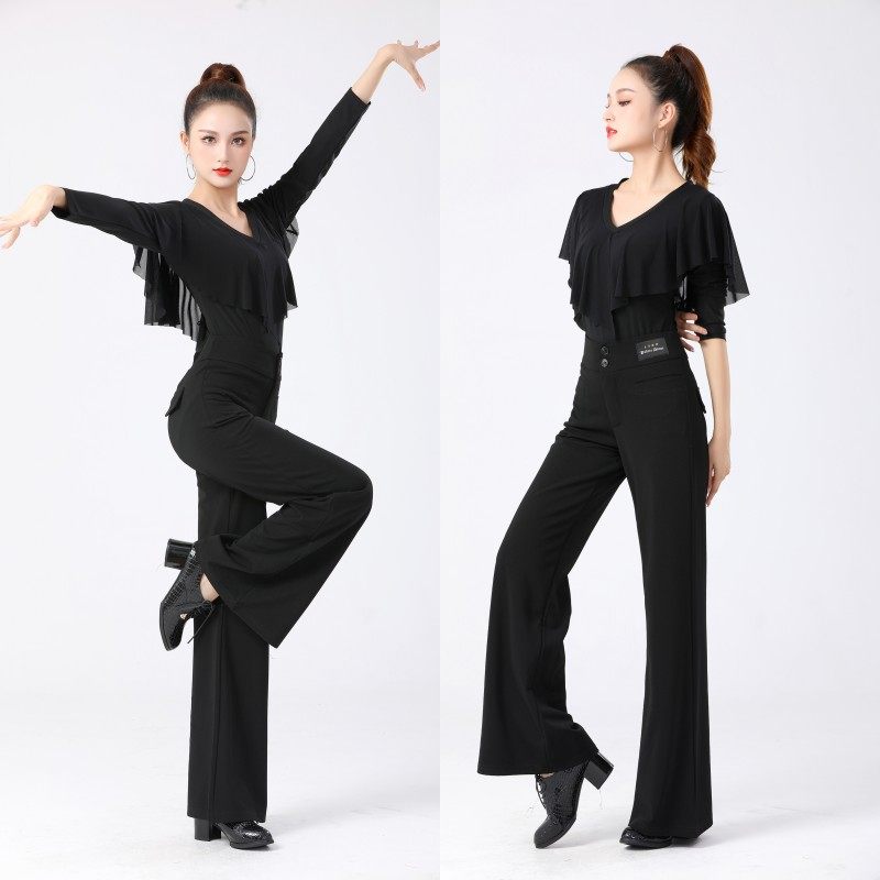 春夏新款吉特巴练功服女上衣广场舞服装水兵舞直筒阔腿裤演出服,淘宝优惠券,粉丝福利购,淘宝优惠卷