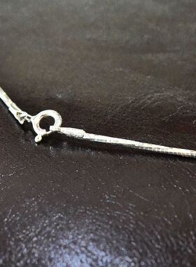 进口925纯银闪亮切面女士软项圈