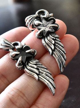 复古款风天使之翼纯银翅膀吊坠