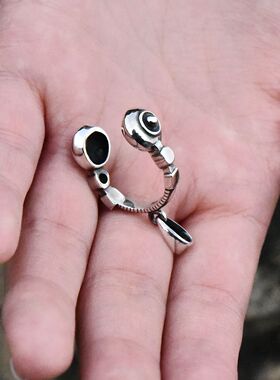 进口中性款925纯银耳机造型挂件