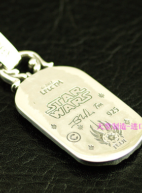 泰国小众纯银吊坠军牌项链挂件