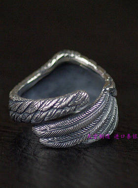 进口情侣925纯银守护之翼戒指