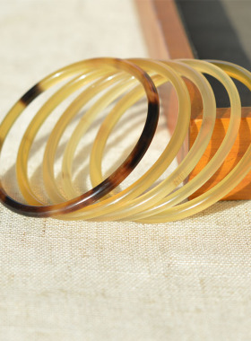 凉血养生古风简约女牦牛角手镯