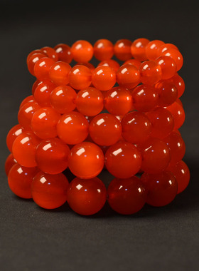 精品鱼惊石手串晚上独自夜路者多带男女手链青鱼石念珠手持精抛光