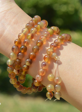 西藏天然羊角佛珠手串项链清肝火