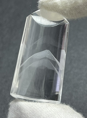 天然白水晶包裹千层银山无事牌吊坠多层银山水晶方牌流行百搭饰品