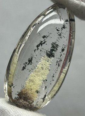 天然水晶包裹体绿幽灵水滴吊坠多彩幽灵时尚百搭水晶饰品一物一图