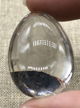 天然东海水晶包裹云母片七彩虹彩片水滴型百塔吊坠饰品 晶体通透