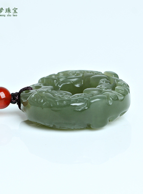 和田玉貔貅吊坠男女款玉石饰品
