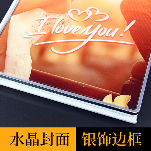 儿童水晶相册制作情侣婚纱照定制方款婴儿宝宝写真影集定做照片书 - 图2