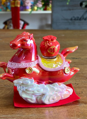 生肖马树脂摆件车载桌面创意装饰