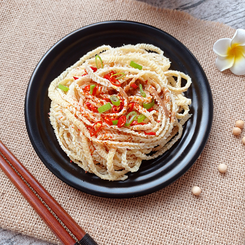 素羊肚丝豆腐皮腐竹丝凉拌火锅速食豆皮人造肉干货豆制品散装商用-图2