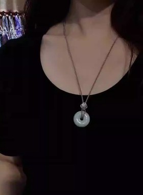 项链挂绳绳手工编织银福扣项坠绳百搭平安扣项链欧美情侣全新纯色