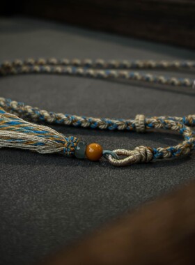藏式手工棉线编制可调节男女绳项链编绳唐卡挂件配饰复古民族风