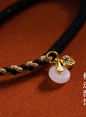 藏式民族风手工编织项链款绳复古个性时尚情侣饰品吊坠项链