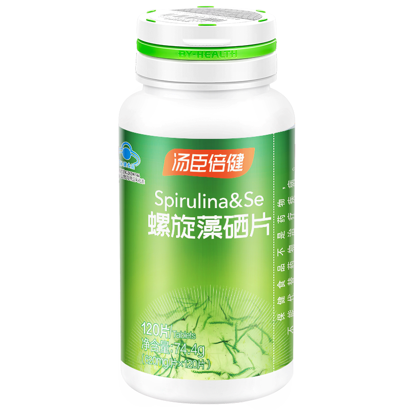 汤臣倍健螺旋藻增强免疫力咀嚼片 禾元君康保健食品螺旋藻/藻类提取物