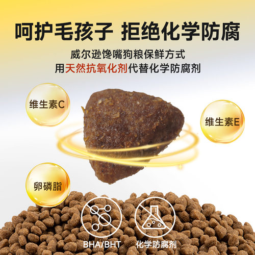 威尔逊馋嘴天然粮小型犬5kg贵宾泰迪专用幼犬冻干狗粮10斤犬主粮 - 图3