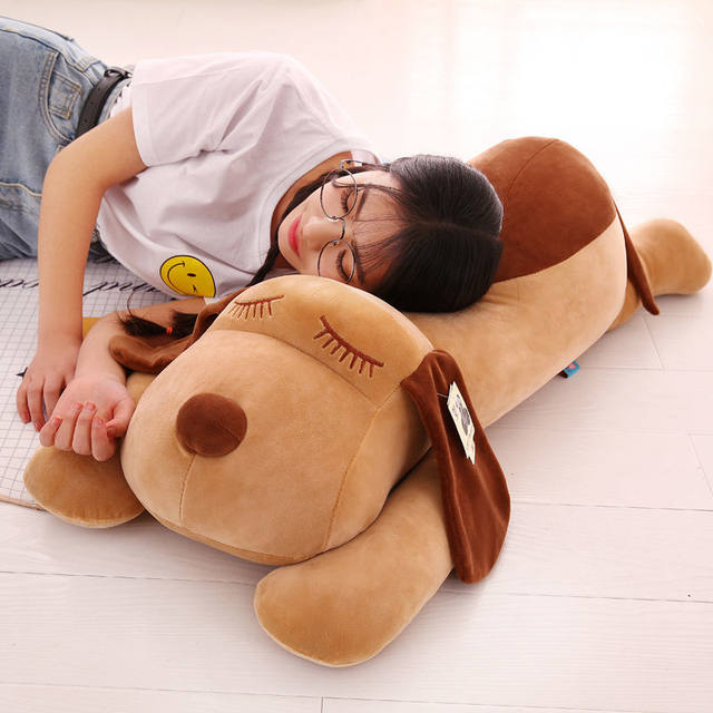 Dog doll dolls with back window plush toys super soft detachable washable men and women sleeping pillows on the bed doll