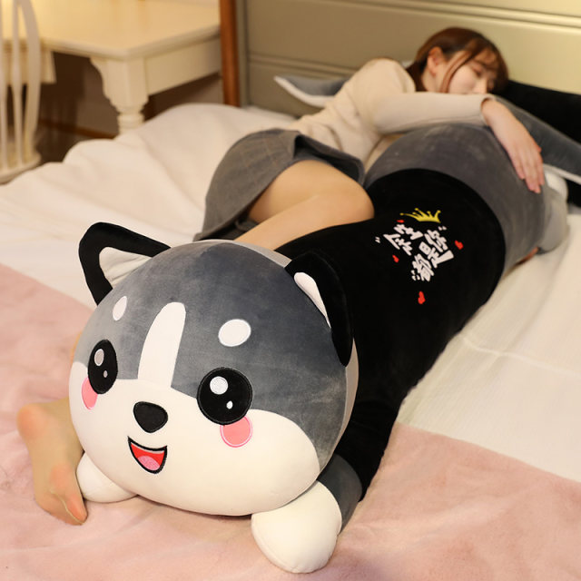 Husky plush toy pillow doll children's rag doll doll dog girl bed sleeping birthday gift