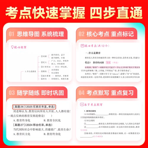 山香教师招聘教材2026教师考编用书河北省教师编考试教师招聘考试2025山香教师招聘教材2025河北教育专业能力测验河北教师招聘真题 - 图2